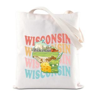 Wisconsin Souvenir Gift The Badger State Travel Tote Bag Wisconsin Moving :v